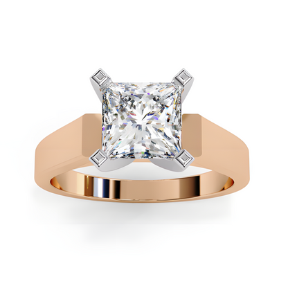 LGD Solitaire Ring Princess Stone (1.50ct) In 14K Gold