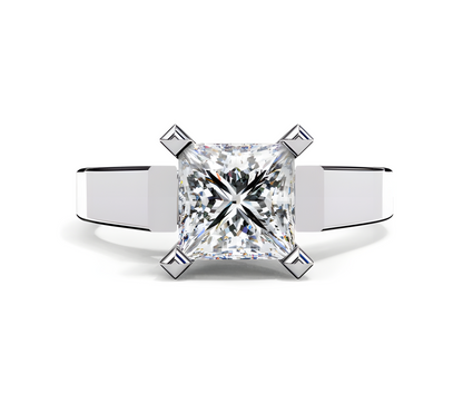 LGD Solitaire Ring Princess Stone (1.50ct) In 14K Gold