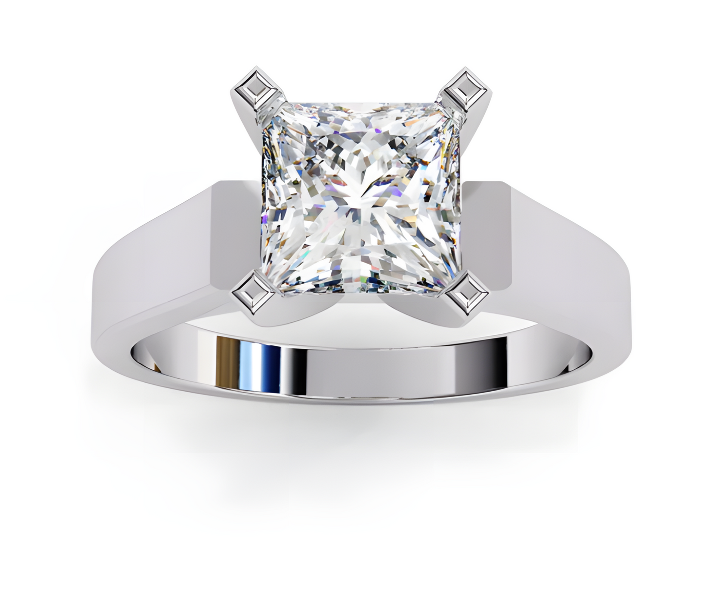 LGD Solitaire Ring Princess Stone (1.50ct) In 14K Gold