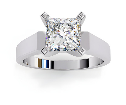 LGD Solitaire Ring Princess Stone (1.50ct) In 14K Gold