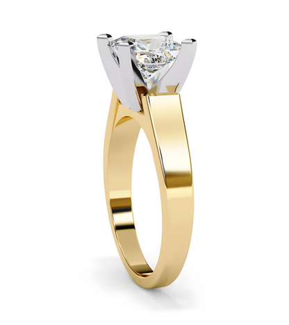 LGD Solitaire Ring Princess Stone (1.50ct) In 14K Gold