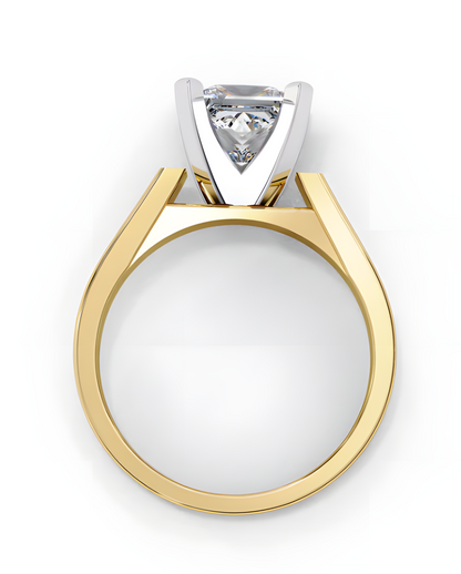 LGD Solitaire Ring Princess Stone (1.50ct) In 14K Gold