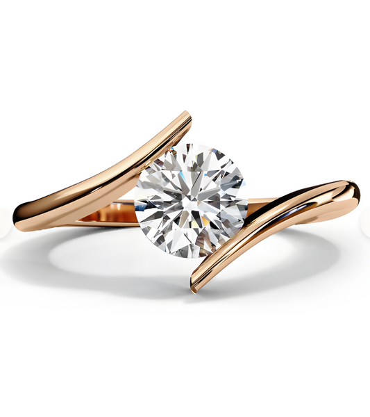 LGD Ring Round Stone (1.00ct)  14K