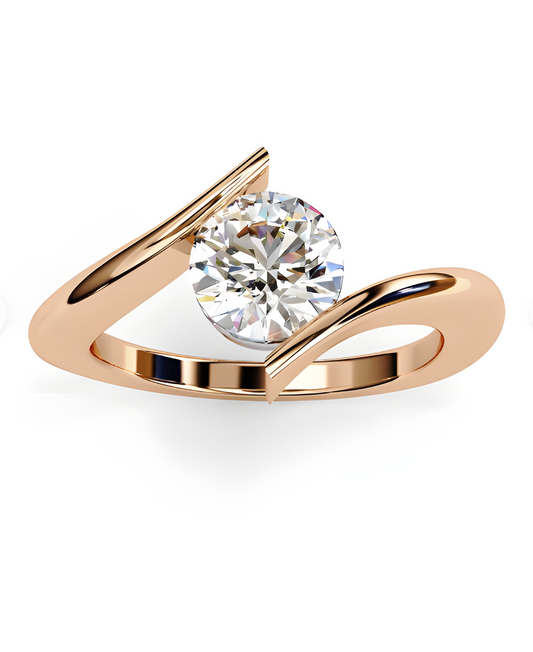 LGD Ring Round Stone (1.00ct)  14K