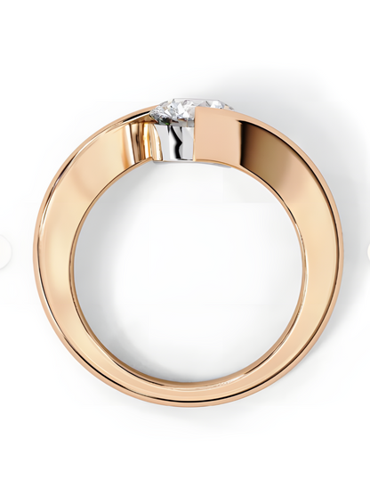LGD Ring Round Stone (1.00ct)  14K