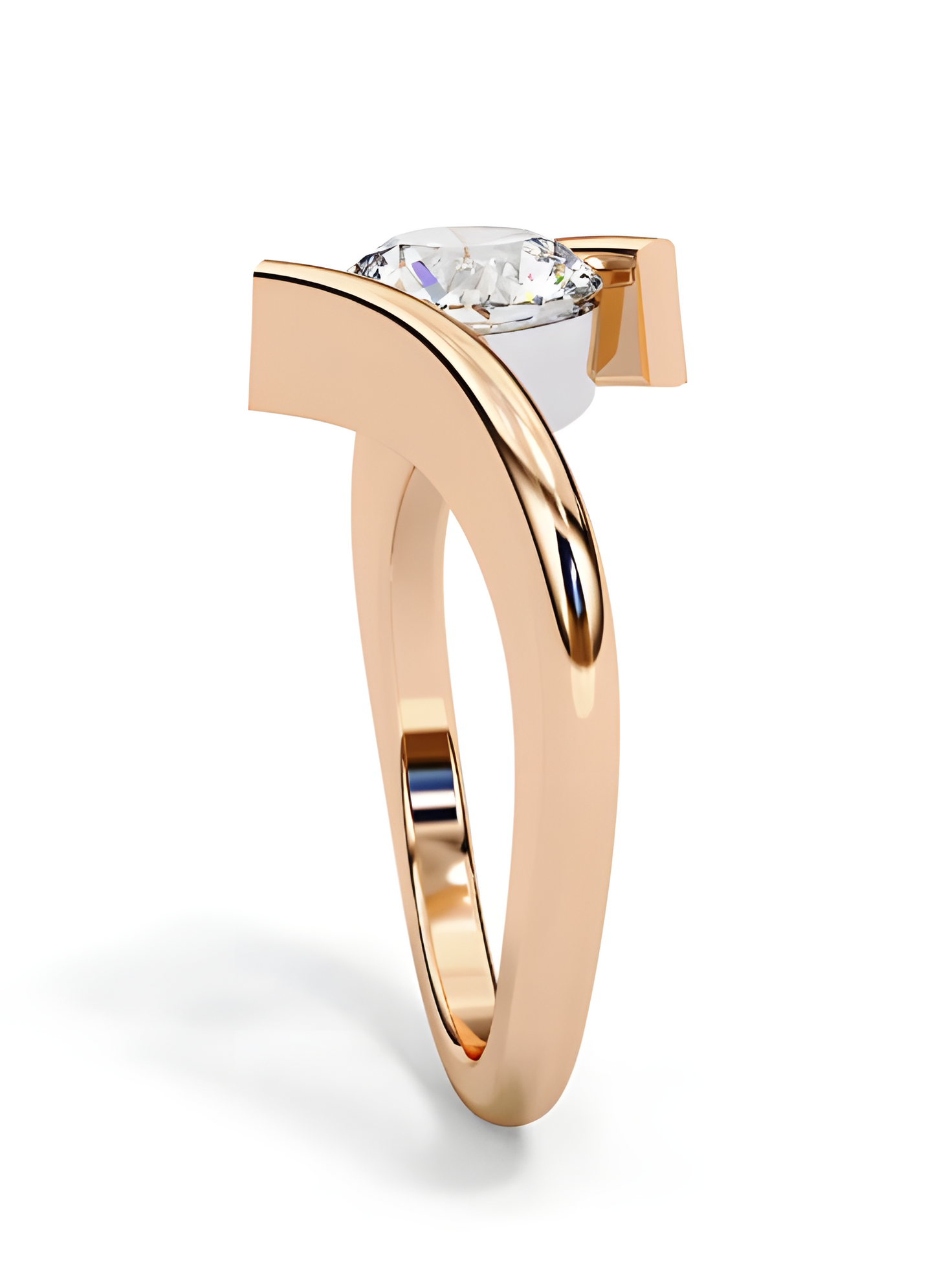 LGD Ring Round Stone (1.00ct)  14K