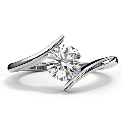 LGD Ring Round Stone (1.00ct)  14K