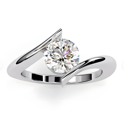 LGD Ring Round Stone (1.00ct)  14K