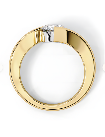 LGD Ring Round Stone (1.00ct)  14K