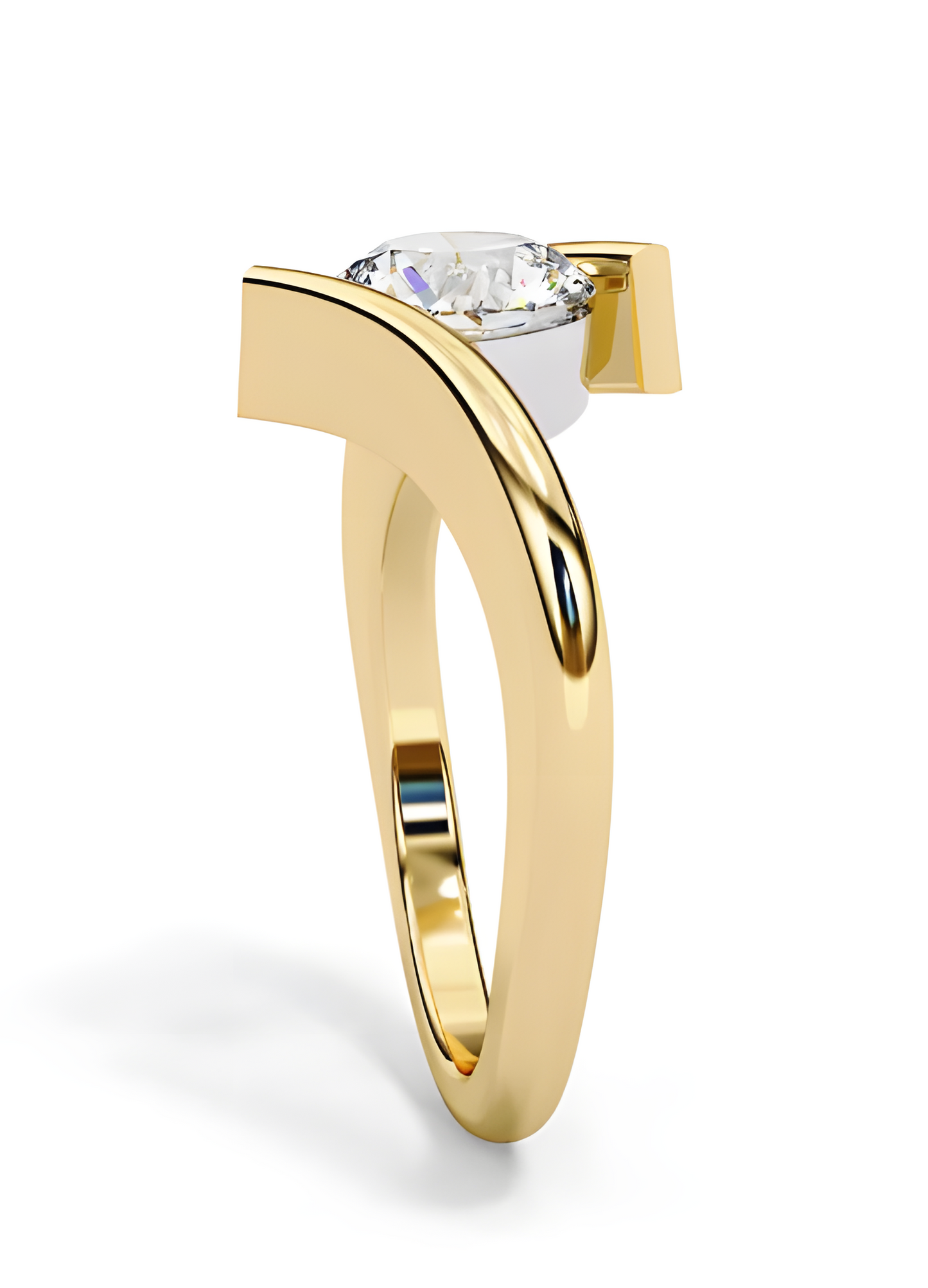 LGD Ring Round Stone (1.00ct)  14K