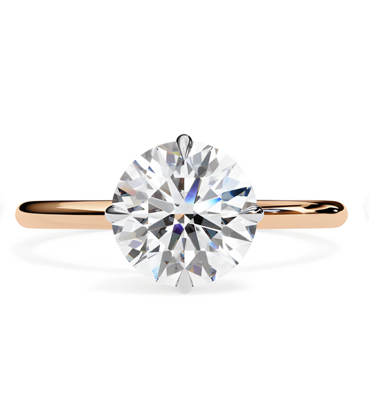 LGD  Round Solitaire Rings (1.90 Ct) 14k Gold
