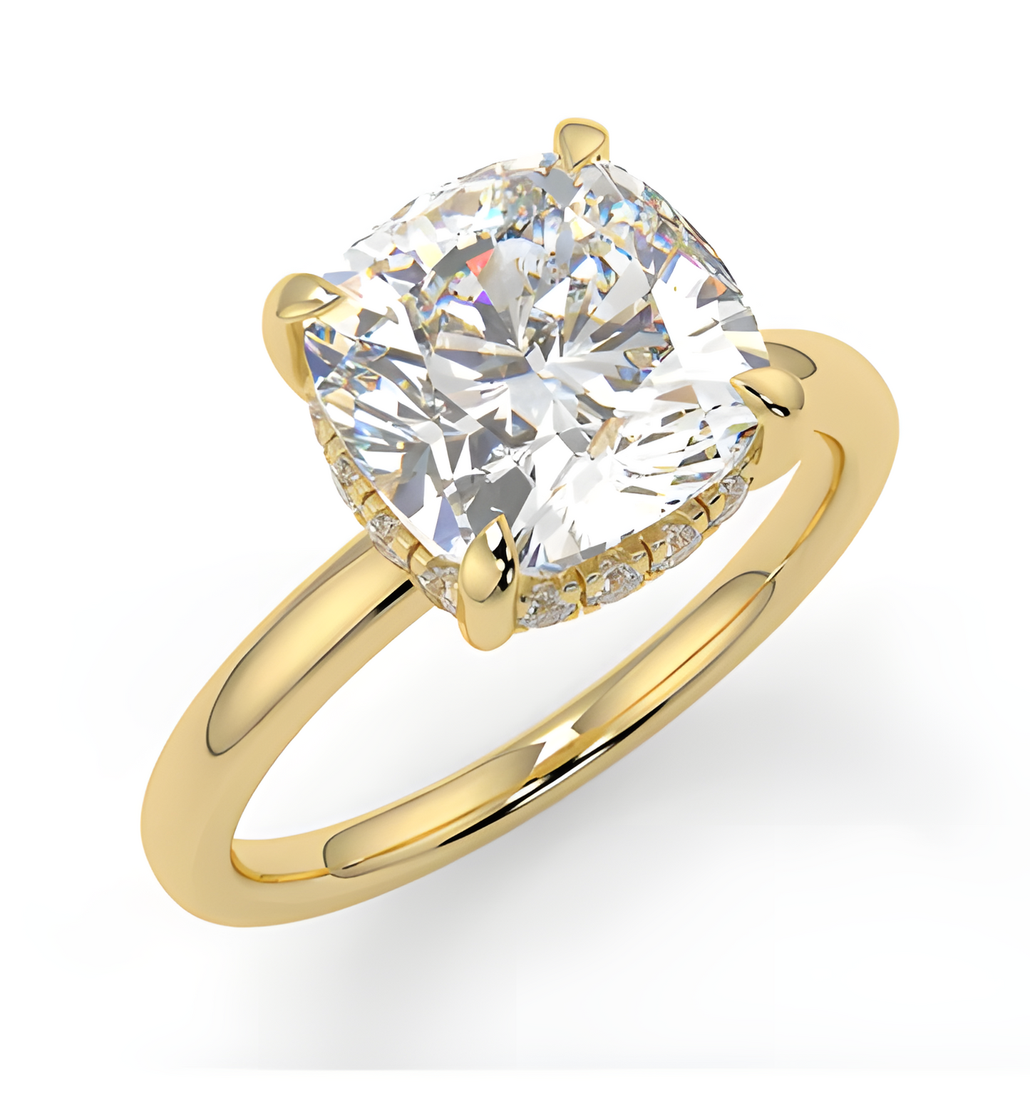 LGD Cushion Brilliant Solitaire (1.62 cts) In 14K Gold  DCR-22