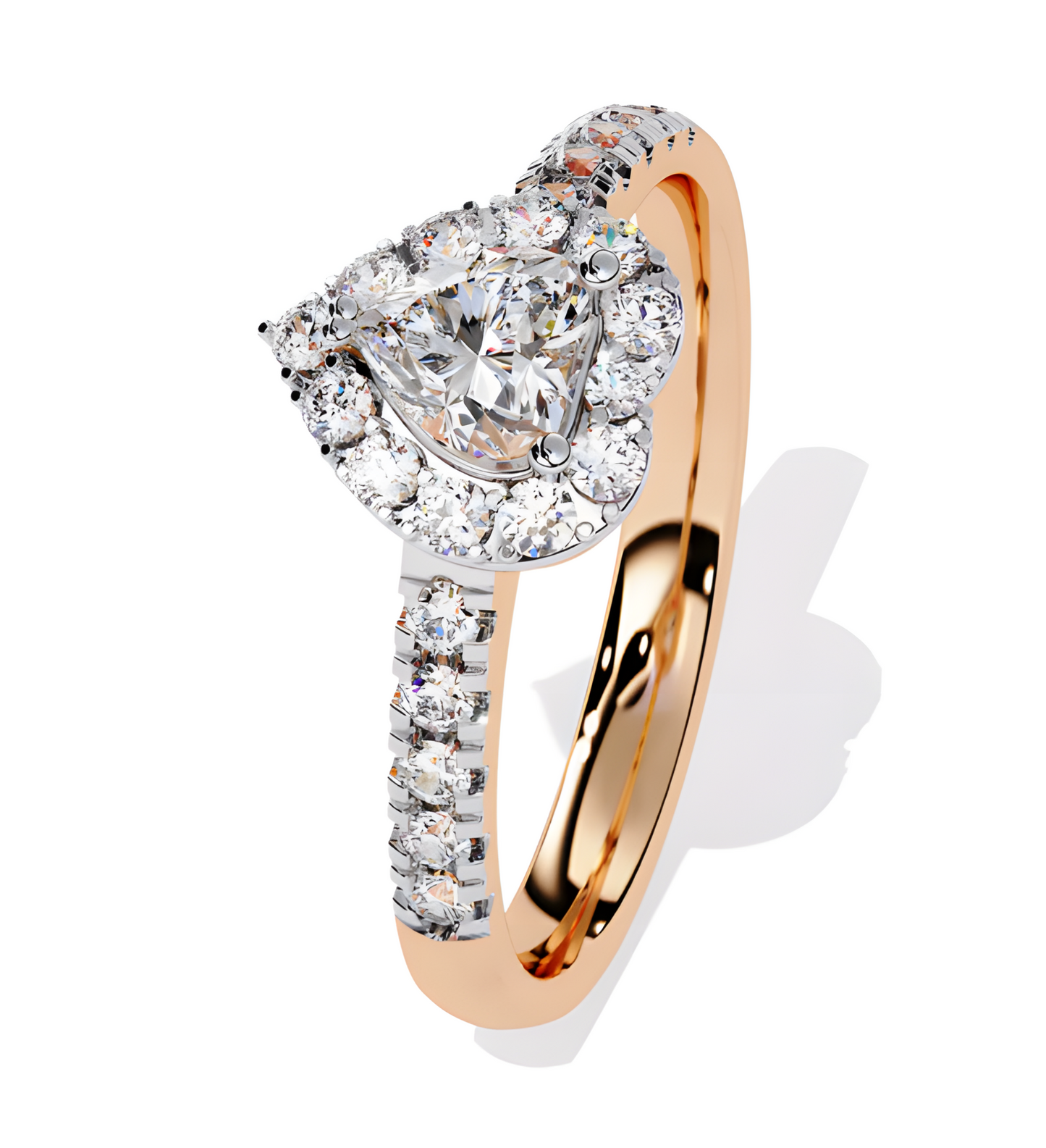 LGD HEART Solitaire (0.87 cts) In 14K Gold  DCR-29