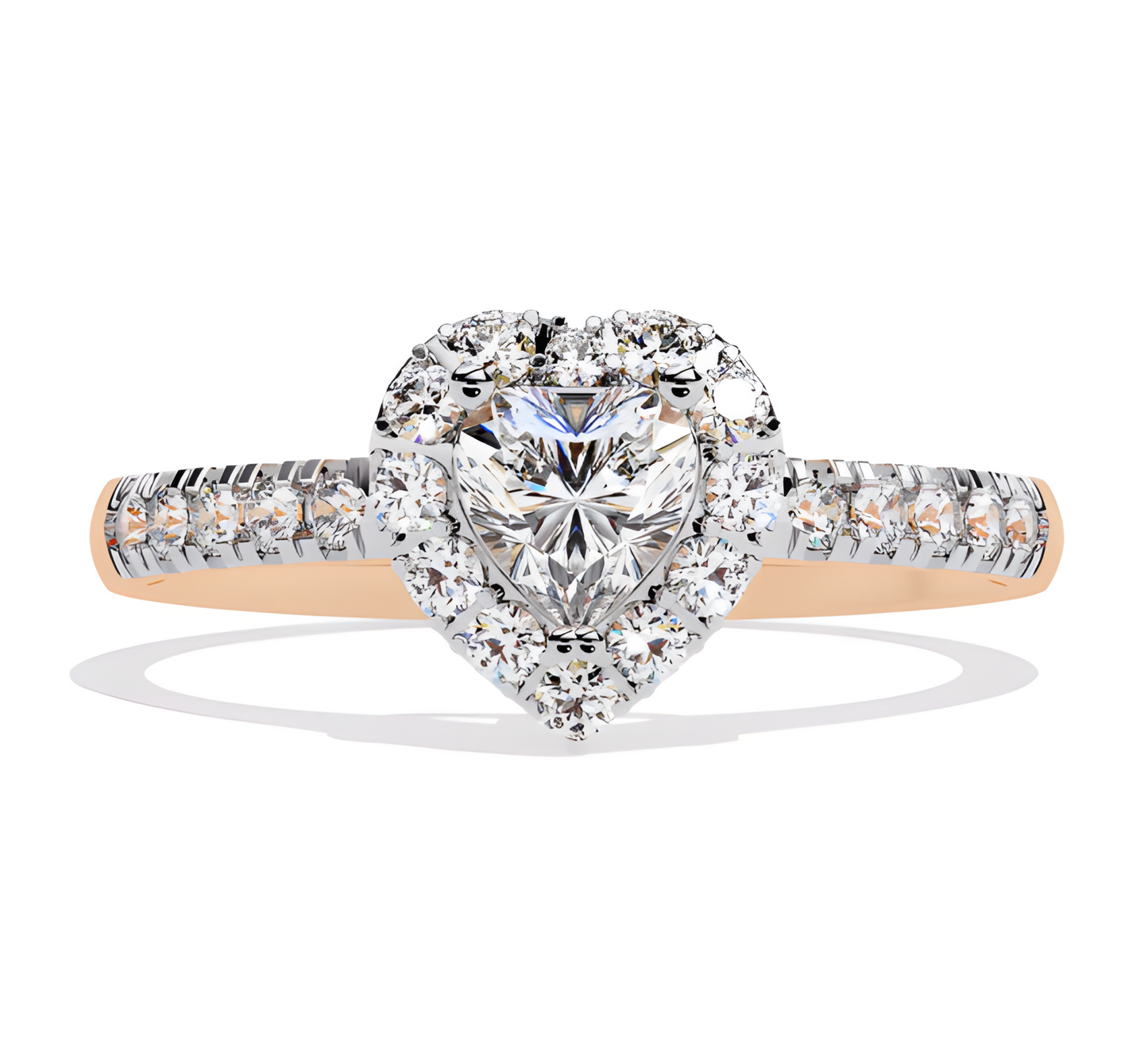 LGD HEART Solitaire (0.87 cts) In 14K Gold  DCR-29