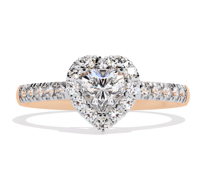 LGD HEART Solitaire (0.87 cts) In 14K Gold  DCR-29