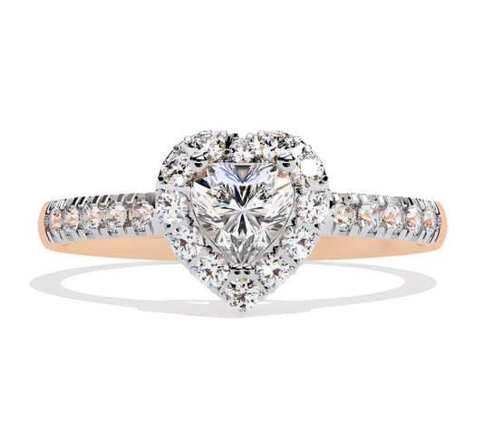 LGD HEART Solitaire (0.87 cts) In 14K Gold  DCR-29