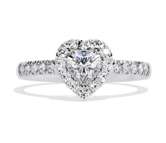 LGD HEART Solitaire (0.87 cts) In 14K Gold  DCR-29
