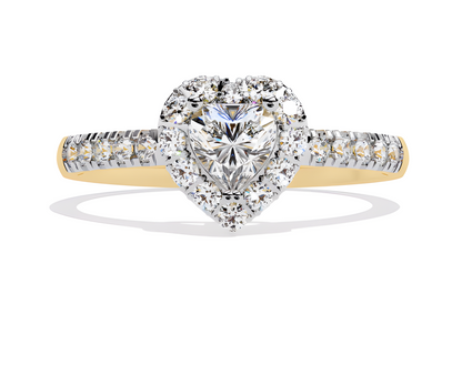LGD HEART Solitaire (0.87 cts) In 14K Gold  DCR-29