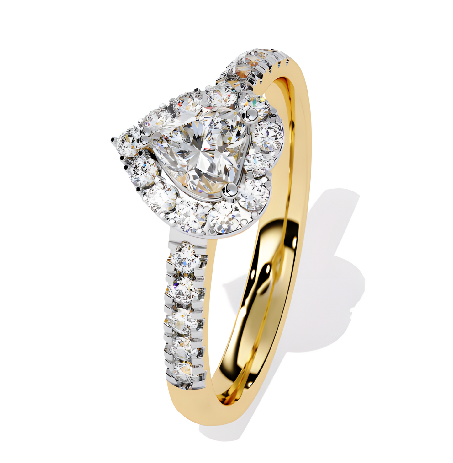 LGD HEART Solitaire (0.87 cts) In 14K Gold  DCR-29