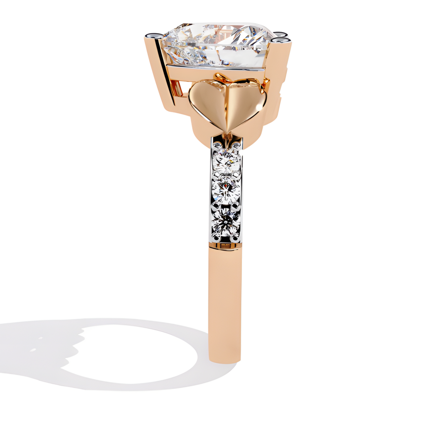 LGD Heart Solitaire (2.06 cts) In 14K Gold  DCR-31