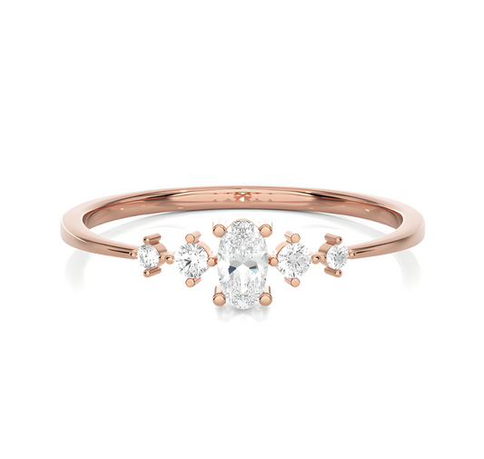 LGD OVAL Solitaire (0.40 cts) In 14K Gold  DCR-30