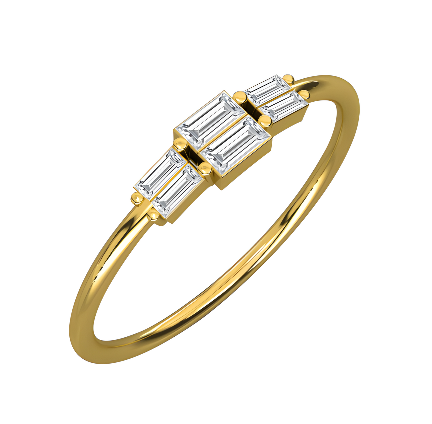 LGD Baguette Solitaire (0.35 cts) In 14K Gold  DCR-24