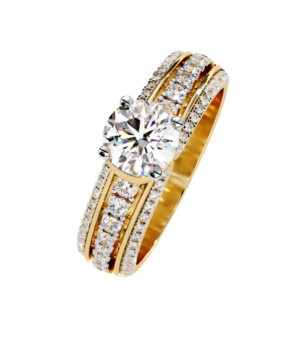 LGD Round Solitaire (1.44 cts) In 14K Gold