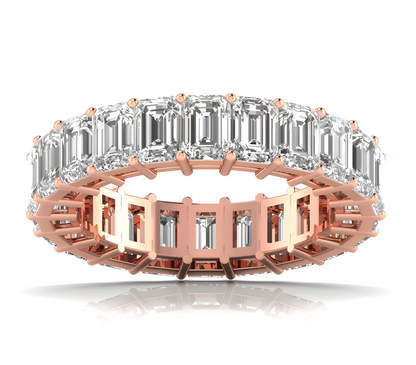 LGD Ring Emerald cut Eternity in 14K Gold