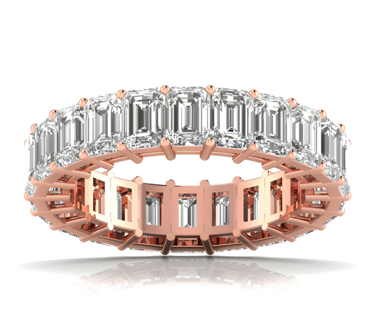 LGD Ring Emerald cut Eternity in 14K Gold