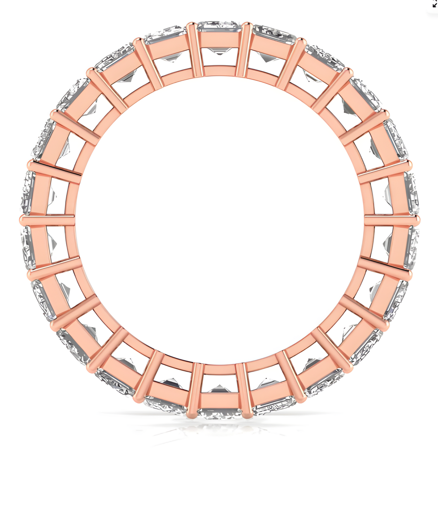 LGD Ring Emerald cut Eternity in 14K Gold