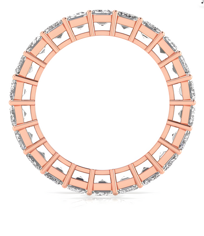 LGD Ring Emerald cut Eternity in 14K Gold