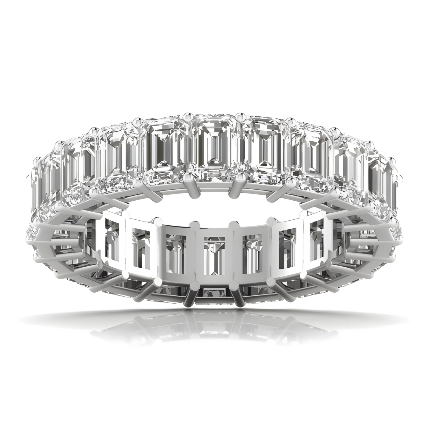 LGD Ring Emerald cut Eternity in 14K Gold