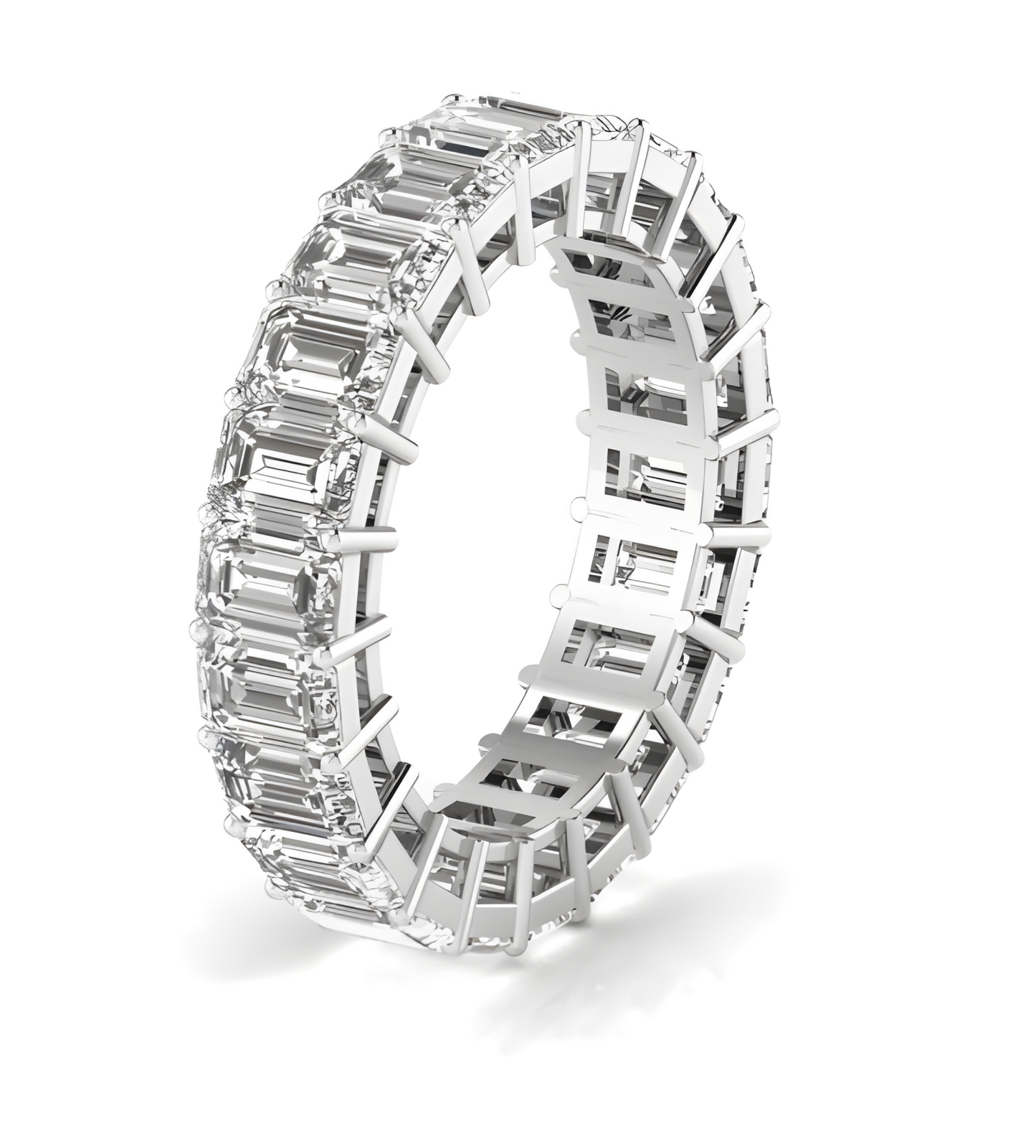 LGD Ring Emerald cut Eternity in 14K Gold