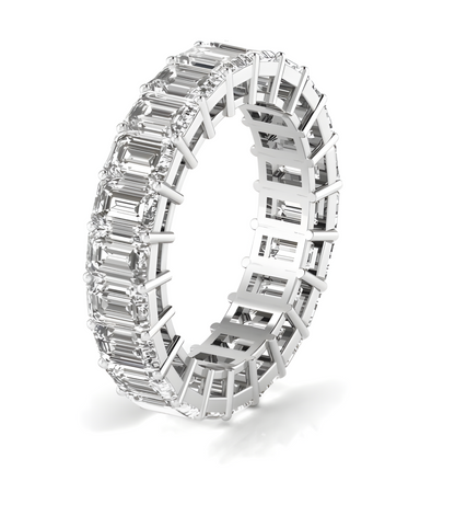 LGD Ring Emerald cut Eternity in 14K Gold