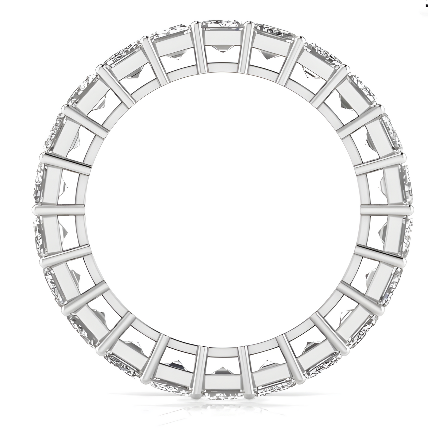 LGD Ring Emerald cut Eternity in 14K Gold