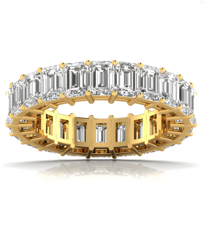 LGD Ring Emerald cut Eternity in 14K Gold