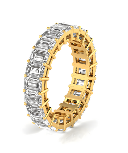 LGD Ring Emerald cut Eternity in 14K Gold