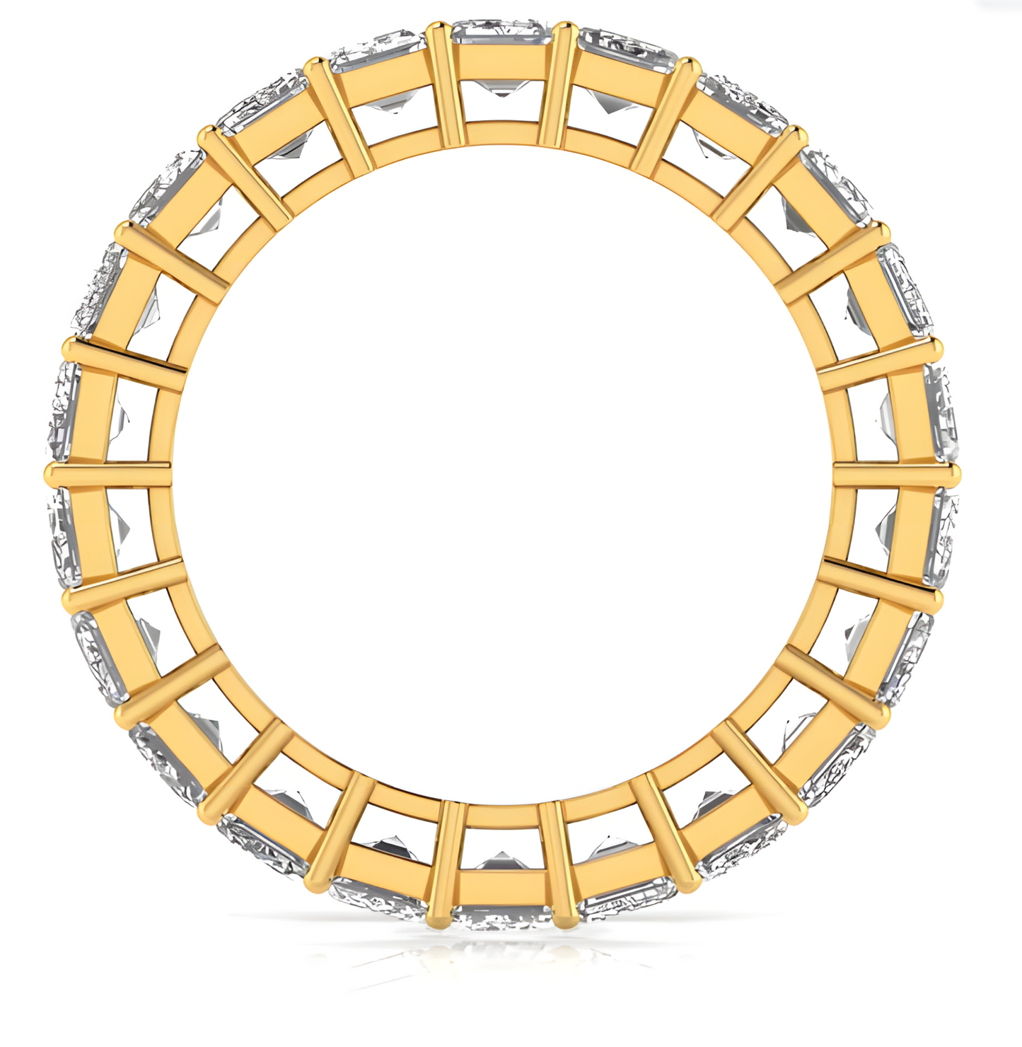 LGD Ring Emerald cut Eternity in 14K Gold