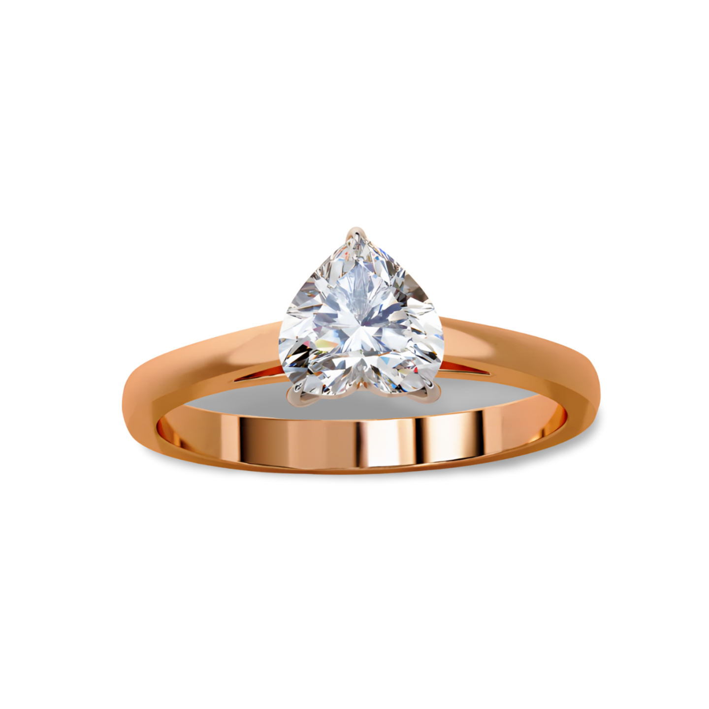 LGD HEART Solitaire (1.01 cts) In 14K Gold  DCR-36