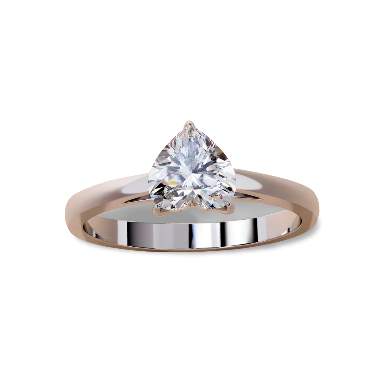 LGD HEART Solitaire (1.01 cts) In 14K Gold  DCR-36