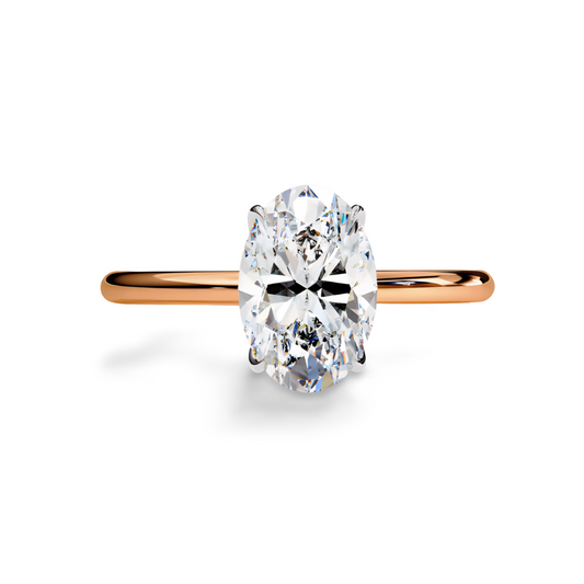 LGD Oval Solitaire (2.00 cts) In 14K Gold  DCR-35