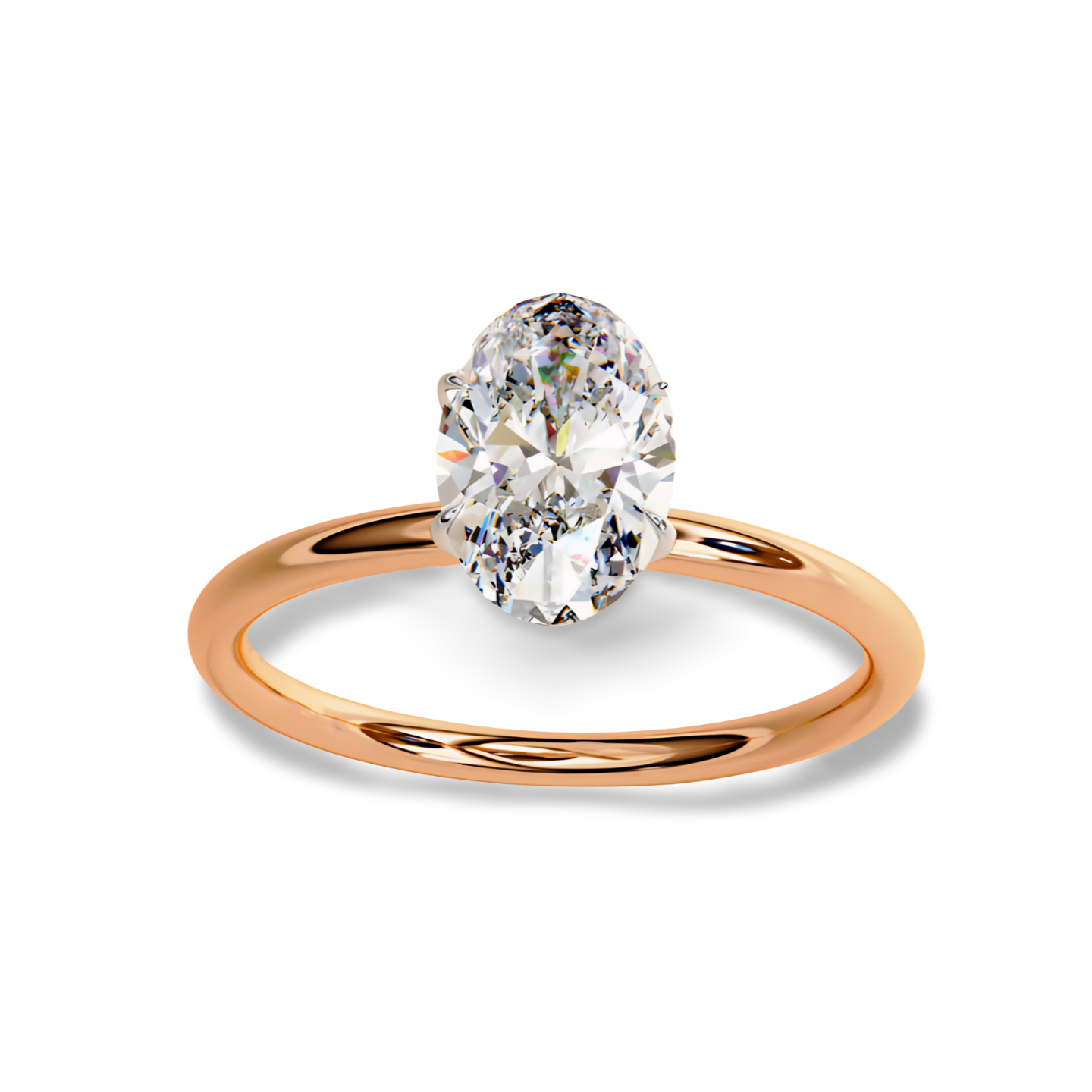 LGD Oval Solitaire (2.00 cts) In 14K Gold  DCR-35