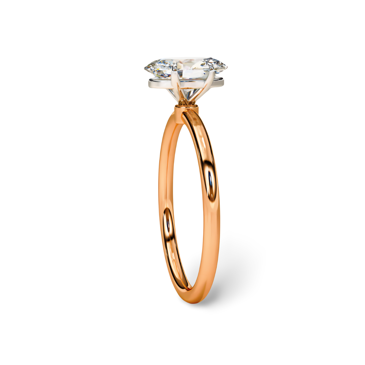 LGD Oval Solitaire (2.00 cts) In 14K Gold  DCR-35