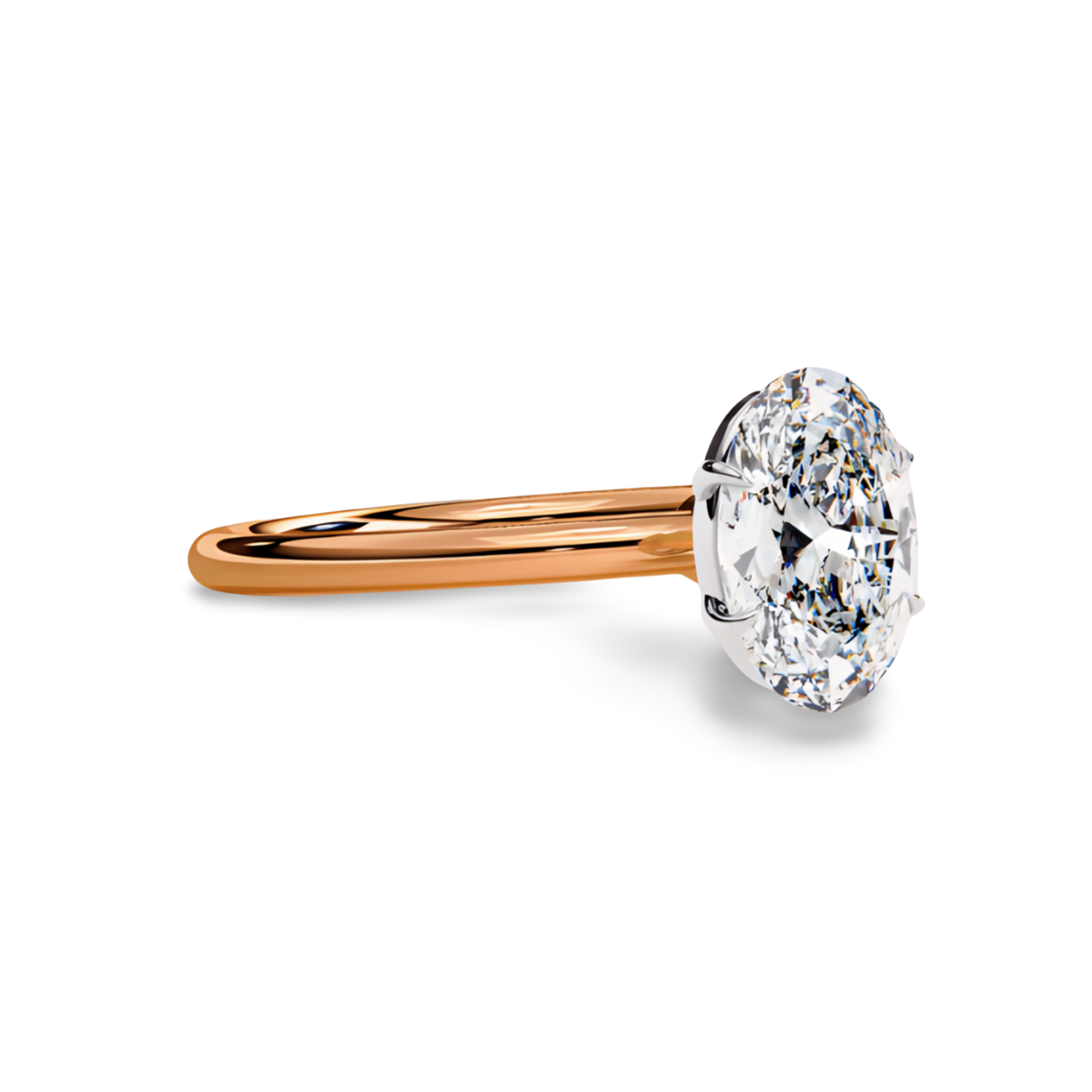 LGD Oval Solitaire (2.00 cts) In 14K Gold  DCR-35