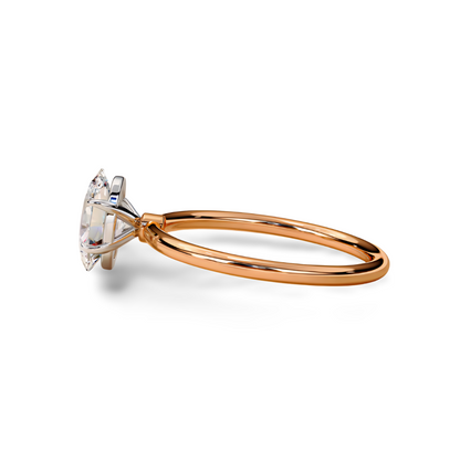 LGD Oval Solitaire (2.00 cts) In 14K Gold  DCR-35