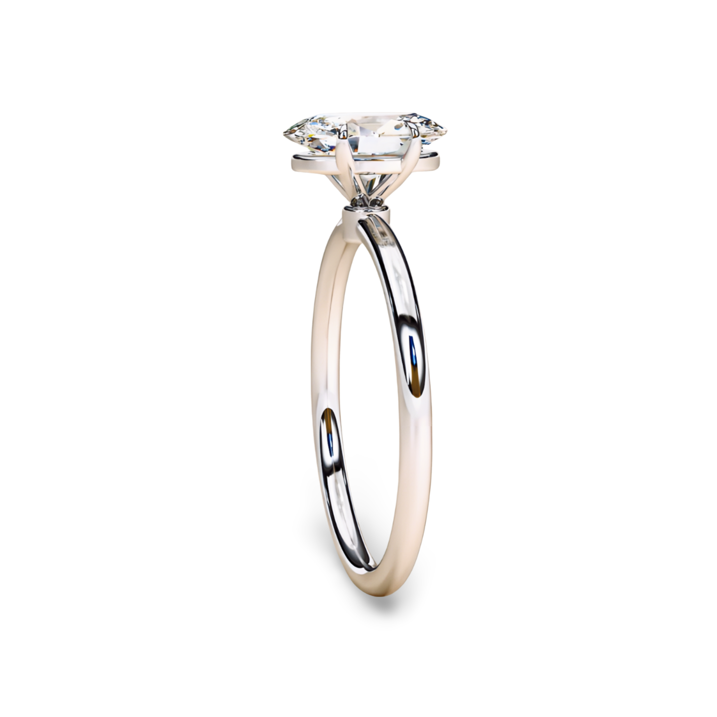 LGD Oval Solitaire (2.00 cts) In 14K Gold  DCR-35