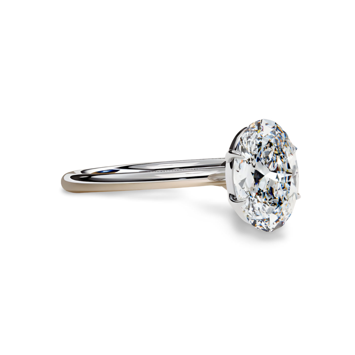 LGD Oval Solitaire (2.00 cts) In 14K Gold  DCR-35