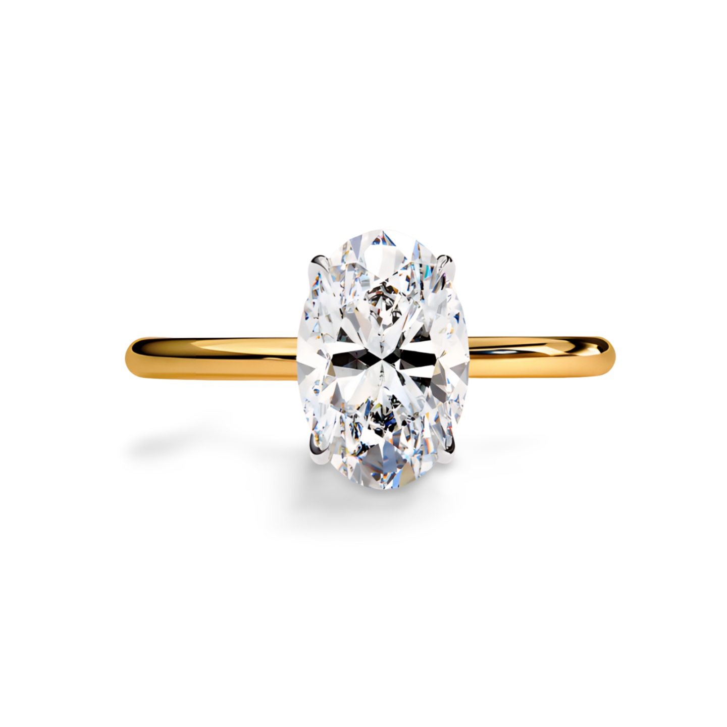 LGD Oval Solitaire (2.00 cts) In 14K Gold  DCR-35