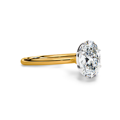 LGD Oval Solitaire (2.00 cts) In 14K Gold  DCR-35