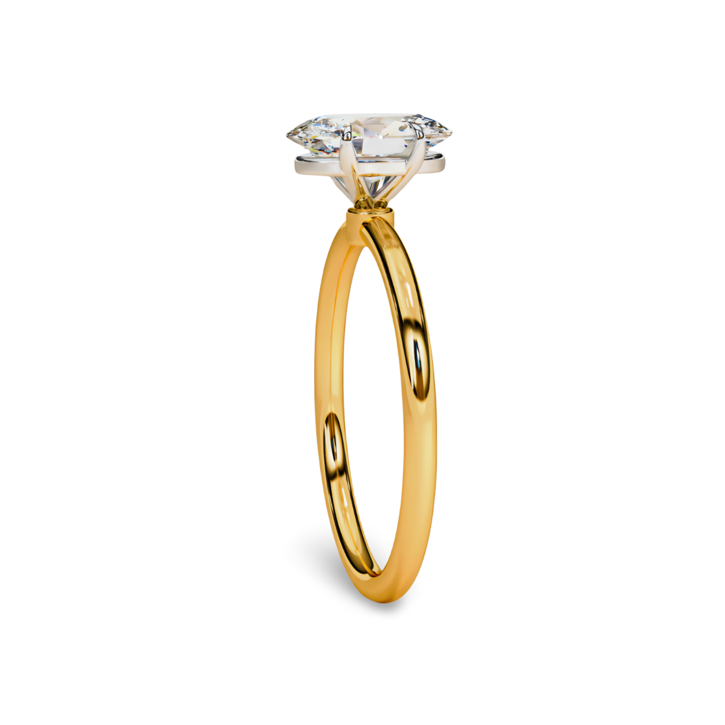 LGD Oval Solitaire (2.00 cts) In 14K Gold  DCR-35